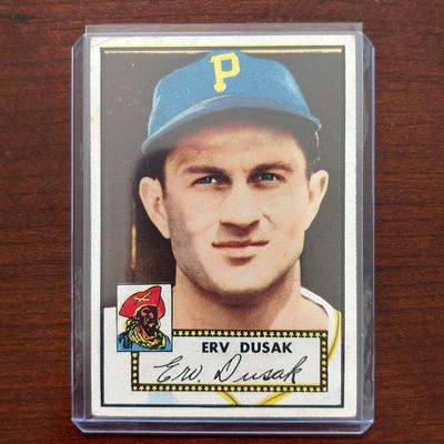 1952 Topps Baseball Card. Erv Dusak - Pittsburgh Pirates. Card #183