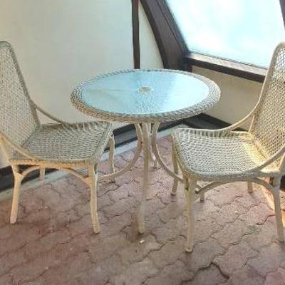 (3) Piece Faux Wicker Patio Set