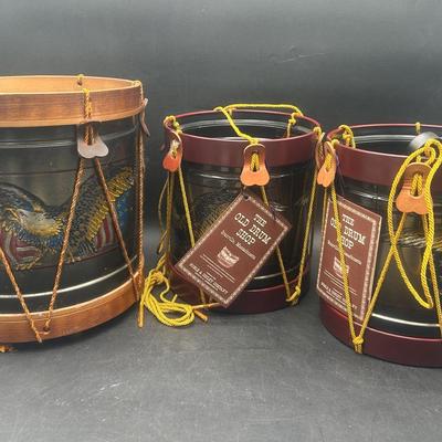 The Old Drum Shop- Planters and Trash Can 