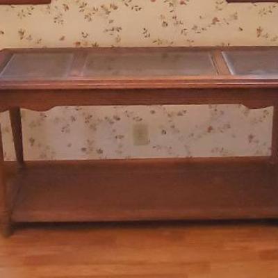 Glass Top Console Table 