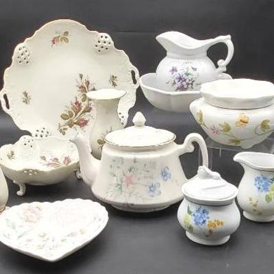 Floral Pieces Including Lenox, McCoy and Mikasa