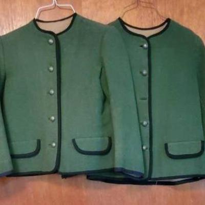 (2) Wool Felt German "Trachten" Jackets
