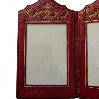 24" 8 panel travel leather tooled frame