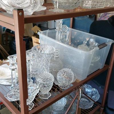 GIANT LOT OF DECORATIVE GLASSWARE