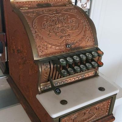 BEAUTIFUL ANTIQUE NATIONAL CASH REGISTER MODEL 317