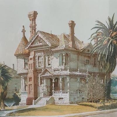 "FIGUEROA HOUSE" SIGNED LITHOGRAPH BY MERVIN CORNING