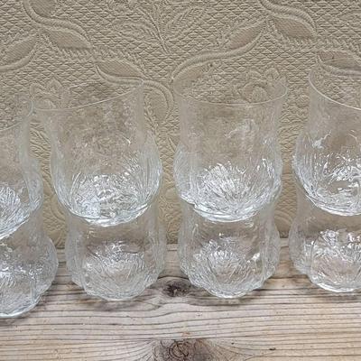 Orrefors Eden Pattern Whiskey Glasses - 8 Pieces