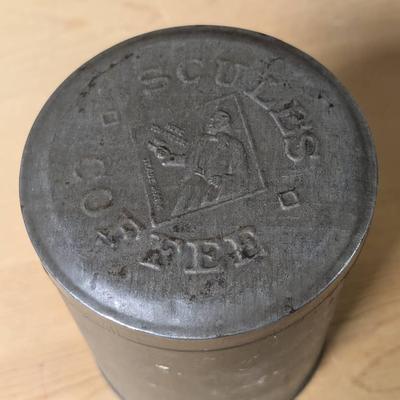 Scull's Coffee Tin - Embossed -No Label Antique