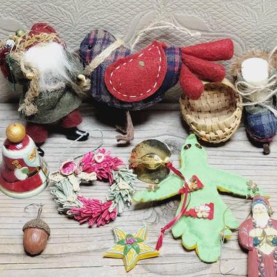 Ornaments Lot Folk Style Christmas 