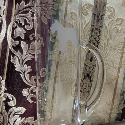 Terrier Pitcher for Cocktails Vintage Engraved