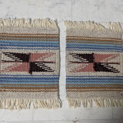 Small Native Woven Mats Lot of 2