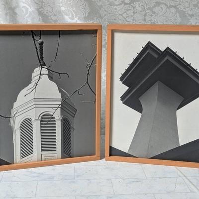 Framed Art Courthouse And Dulles Control Tower 