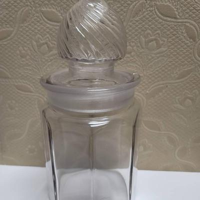 Antique Apothecary Jar EAPG Tiffin Swirl Dakota Paneled Apothecary Jar