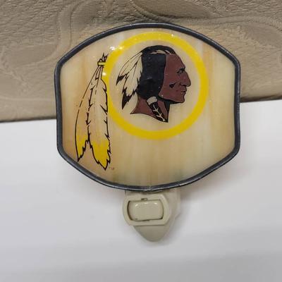 Washington Redskins Football Emblem Stained Glass Night Light