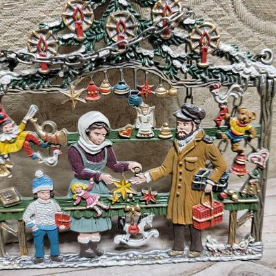 93% Pewter Kuhn Zinn Christmas Market Wall Hanging Ornament 