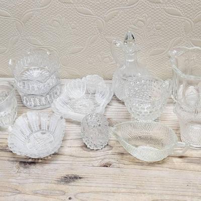 Cut And Pressed Glass Lot - EAPG Jeanette Indiana And More