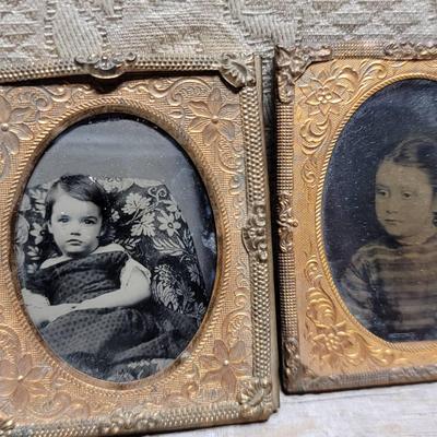 Children's Portraits Small Photographs - Antique 