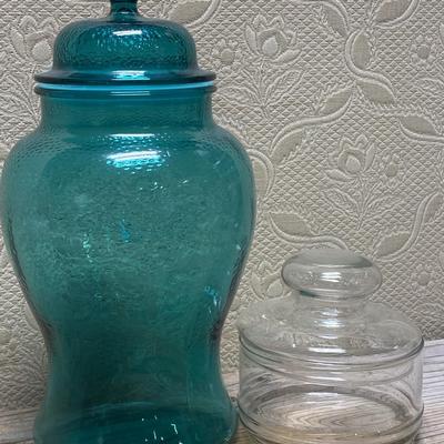 Glass Cookie Jars - 2 Pieces