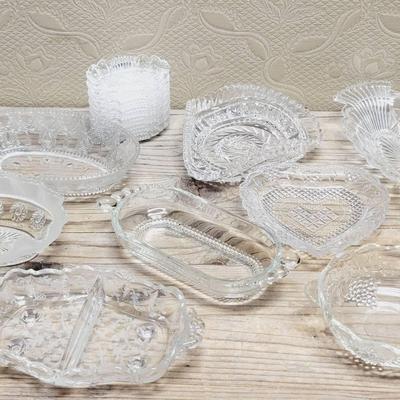 Cut And Pressed Glass Lot - Cambridge Duncan Miller And More