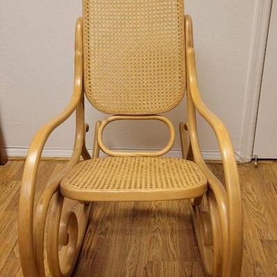 Bentwood Rocker with Caned Seat