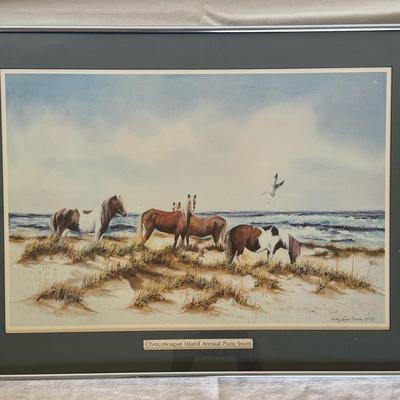 Hagen Armour, Chincoteague Pony Swim, Signed
