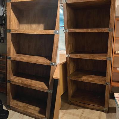 Wood Shelving  72” h X 30” w X 16” d (2)