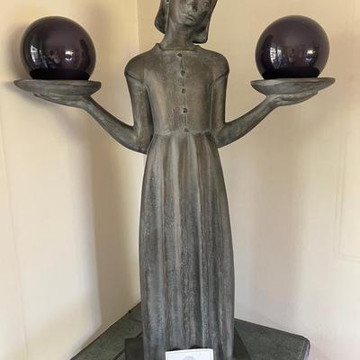 The Bird Girl cast statue