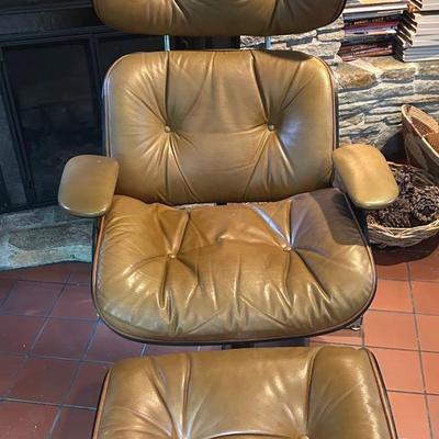 MCM Eames Style Chair & Ottoman 