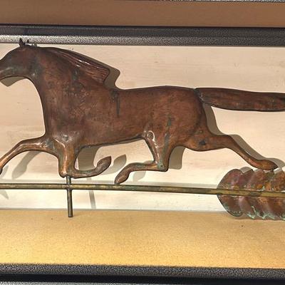 Vintage Copper Horse Weathervane 