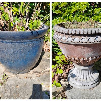 Plastic & Concrete Planters 