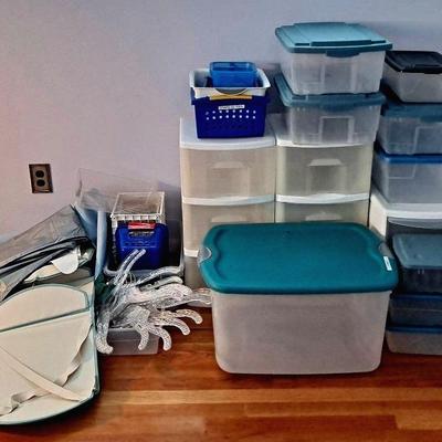 Get Organized - Plastic Bins/Totes and Closet Organizers