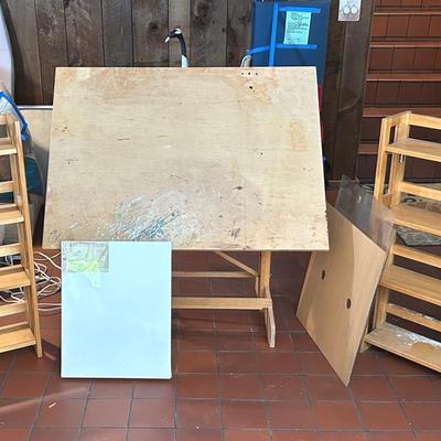 Drafting Table & Folding Shelves