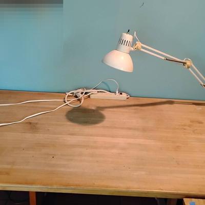 Crafting Table With Attached Lamp