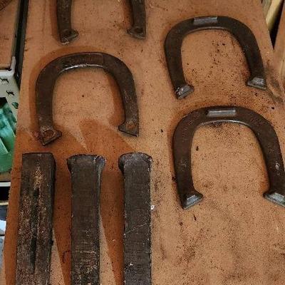 Hand Wrought Railroad Ties And Four Franklin Horseshoes