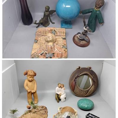 Assorted Sculpture & Glass 