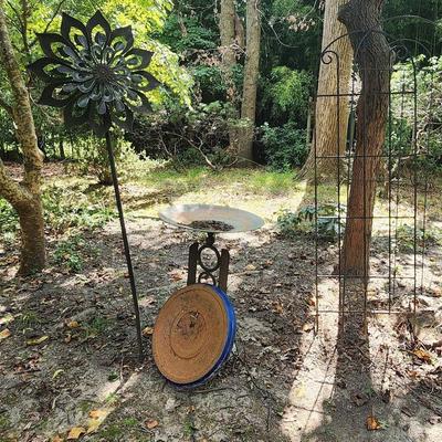 Metal & Ceramic Garden Decor! - Birdbaths, Trellises And Weathervane