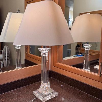 Lucite Lamp And Floor Fan Duo