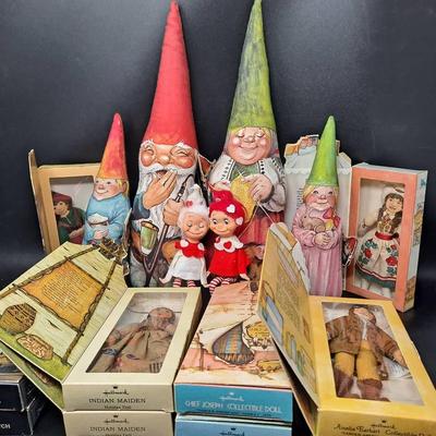 Vintage Gnomes, Hallmark Cloth Dolls, and More