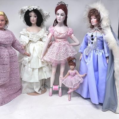 Four 18 Inch Dolls And A Mini Me Dancer