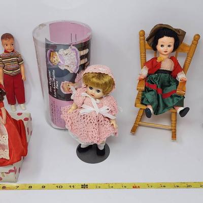 Vintage Little Ladies And Gent Dolls - Ideal Toy Corp, Story Book Dolls, Madame Alexander, Gama Doll