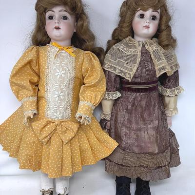 Pair Of 20 Inch Kid Bodied Dolls