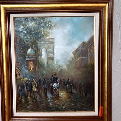 BF127 Johnny Gaston Painting - Scene from the Streets of Paris