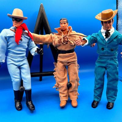BF163 9” Lone Ranger, Tonto, & James West Action Figures 