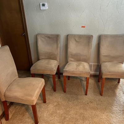BF123 4 Tan Velour Chairs 