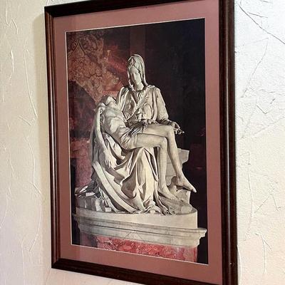 BF112 VINTAGE PRINT MICHELANGELO PIETA MID CENTURY