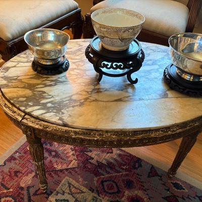 Sale Photo Thumbnail #25: marble top coffee table $80 "as is"