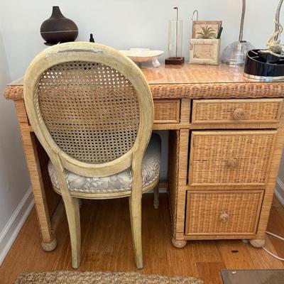 Sale Photo Thumbnail #35: wicker desk $99
43 X 20 X 31"
