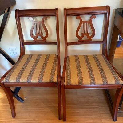 Sale Photo Thumbnail #5: pair of harp back dining chairs $69