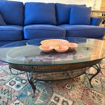 Sale Photo Thumbnail #26: glass top coffee table $65
48 X 28 X 16"