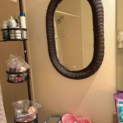 Sale Photo Thumbnail #85: wicker mirror $24